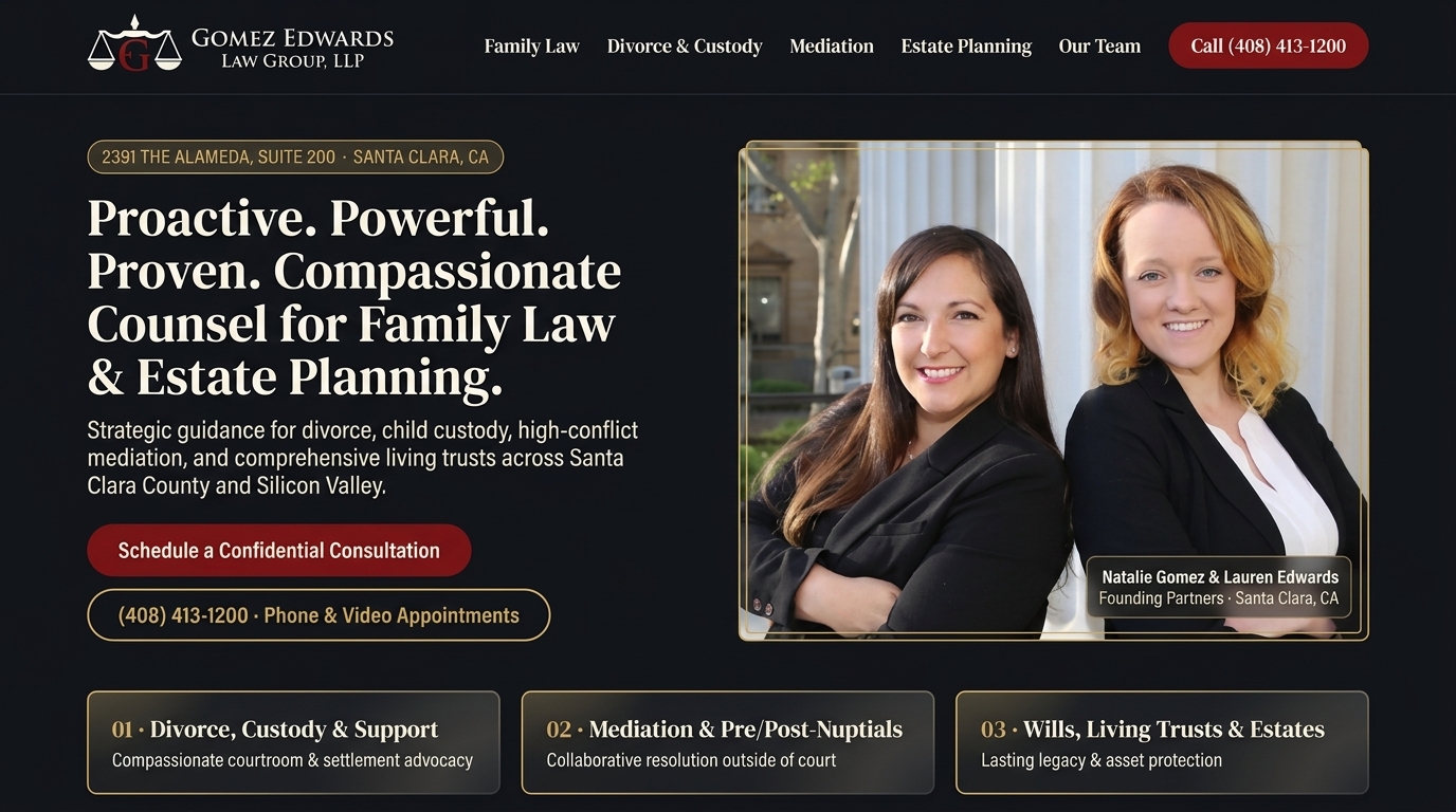 Proposed Gomez Edwards Law Group, LLP homepage preview
